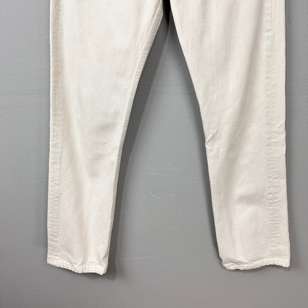 Levi's 501 Jeans Mens 30x32 Ivory Vintage 90s Made in USA Straight Leg Denim - Picture 7 of 12